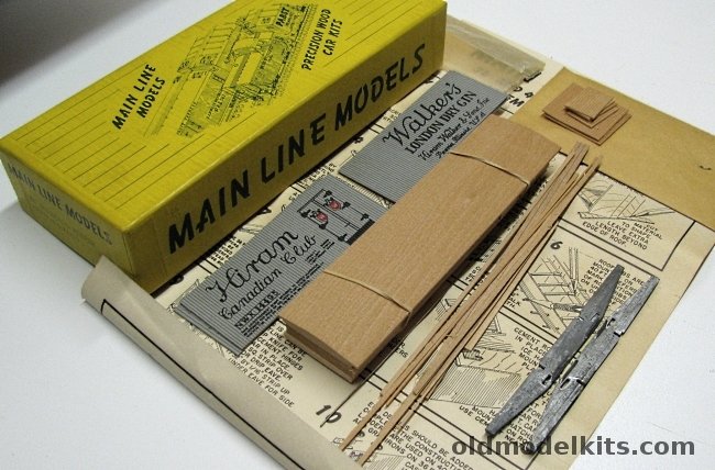 Main Line Models 1/87 40'  Wood Sheathed Reefer (Refrigerator) Car Hiram Walker - Craftsman Kit, PR-45 plastic model kit